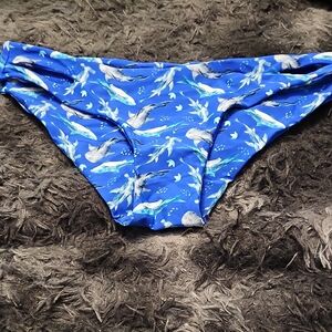 Shark Print Bikini Bottoms
